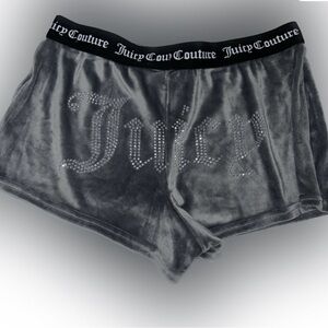 Juicy Couture Charcoal Velour Lounge Shorts